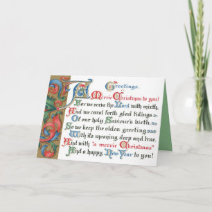 Old Fashion Christmas Cards Religious Card