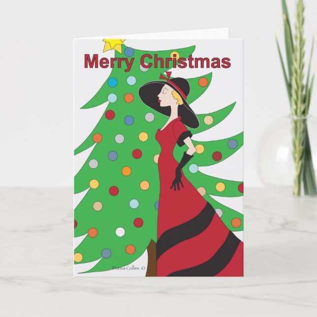 Old Fashion Christmas Holiday Card (Front)