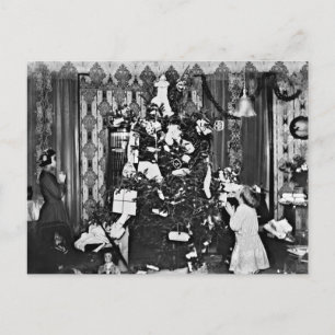 Old Fashion Christmas Holiday Postcard