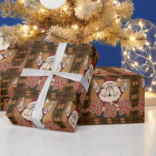 Old Fashion Christmas Santa Claus Wrapping Paper