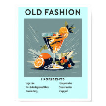 Old Fashion Cocktail Bar Wall Art