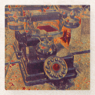Old Fashion Communication Glass Coaster