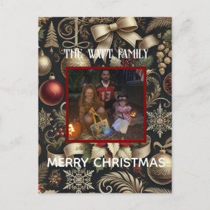 Old Fashion Custom Photo Holiday Postcard