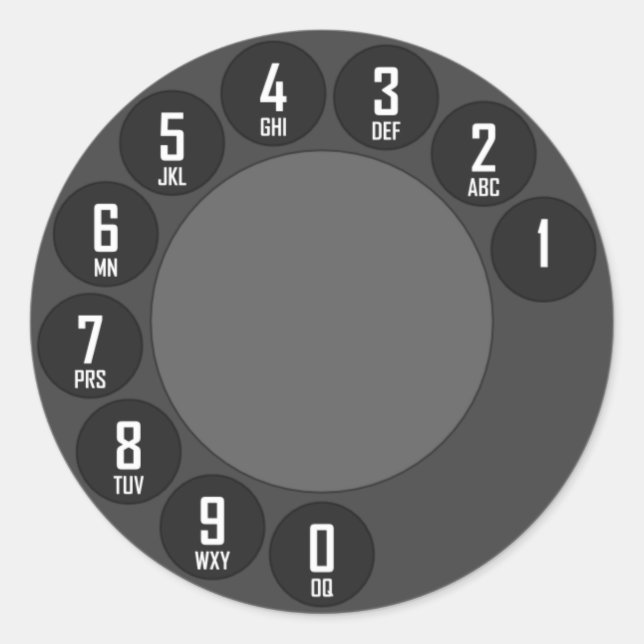 Old Fashion Phone Classic Round Sticker (Front)