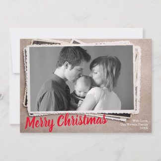 Old Fashion Photograph Merry Christmas Holiday Card
