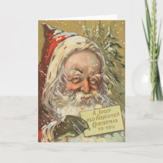 Old Fashion Santa Christmas Card