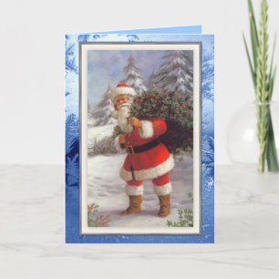 Old Fashion Santa Christmas Card