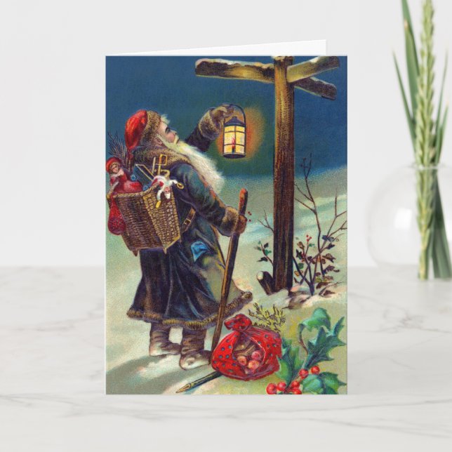 Old Fashion Santa Christmas Cards (Front)