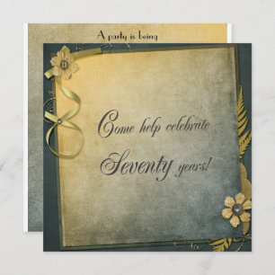 old-fashioned 70th Birthday Invite