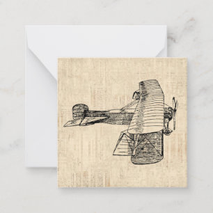 Old Fashioned Aeroplane Card