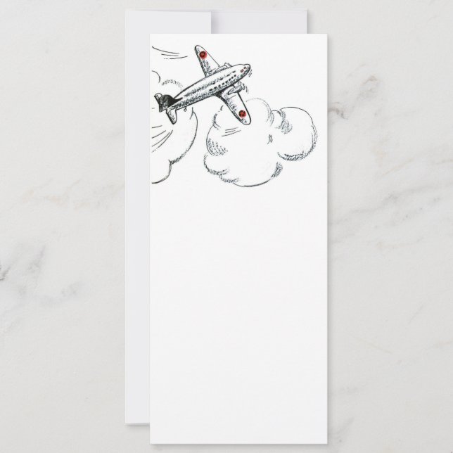 Old Fashioned Aeroplane Drawing (Front)