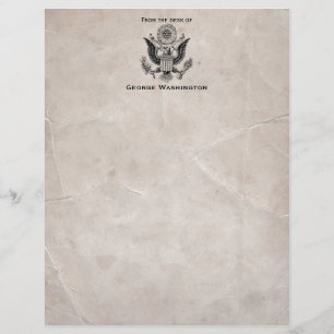 Old Fashioned American Coat of Arms Letterhead