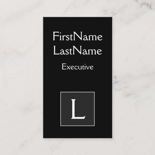 Old Fashioned and Classic Executive Business Card (Front)