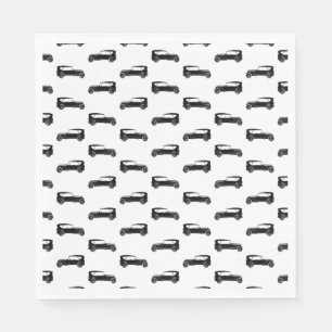 Old Fashioned Antique Cars CUSTOM BACKGROUND COLOR Napkin