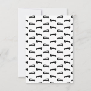 Old Fashioned Antique Cars CUSTOM BACKGROUND COLOR Thank You Card