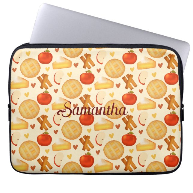 Old Fashioned Apple Pie And Ingredients Laptop Sleeve (Front)