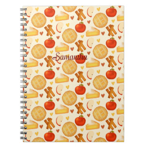 Old Fashioned Apple Pie And Ingredients Notebook