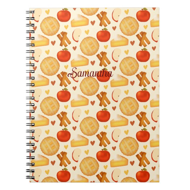Old Fashioned Apple Pie And Ingredients Notebook (Front)