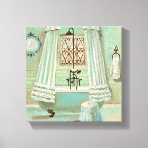 Old Fashioned Bathroom Canvas Print