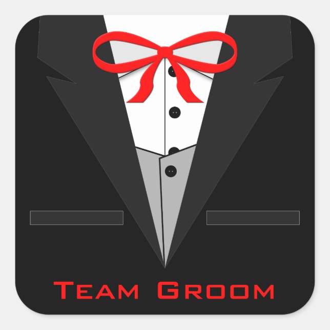 Old Fashioned Black Tuxedo Square Sticker (Front)