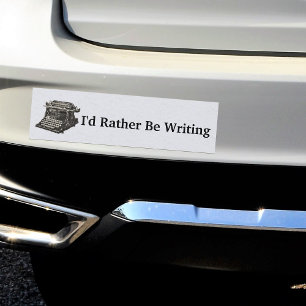 Old Fashioned Black Typewriter for Writers Bumper Sticker
