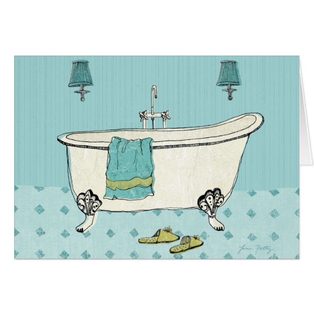 Old Fashioned Blue Bathroom (Front Horizontal)