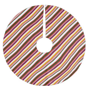 Old Fashioned Candy Stripes Brushed Polyester Tree Skirt