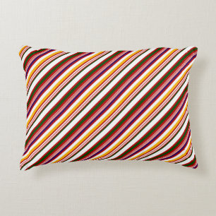 Old Fashioned Candy Stripes (large scale) Decorative Cushion
