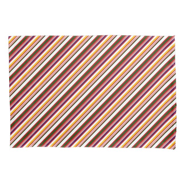Old Fashioned Candy Stripes (large scale) Pillowcase (Front-Left)