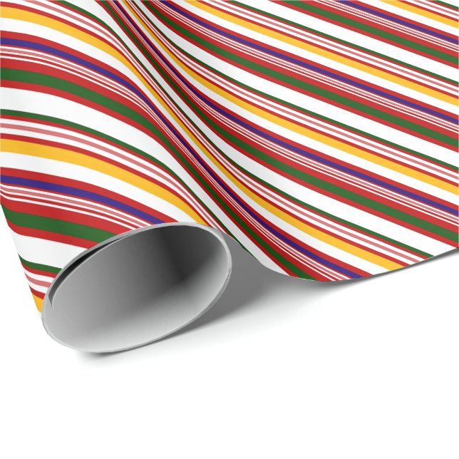 Old Fashioned Candy Stripes (large scale) Wrapping Paper (Roll Corner)
