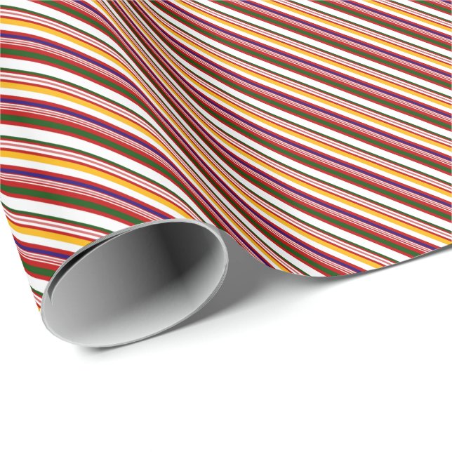 Old Fashioned Candy Stripes (small scale) Wrapping Paper (Roll Corner)