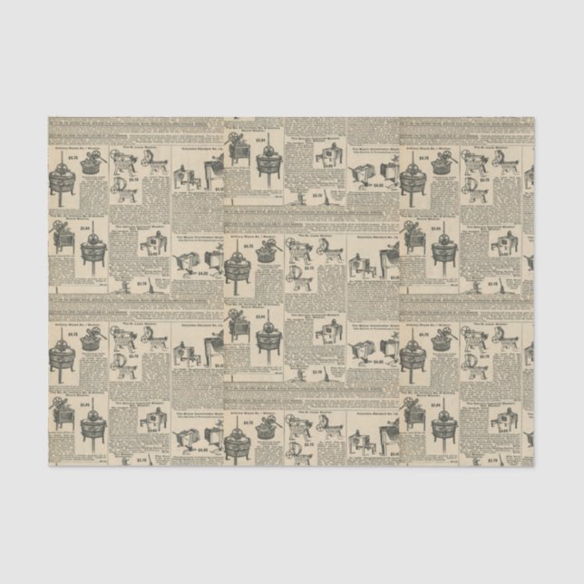 Old Fashioned Catalogue Tissue Paper (Front)