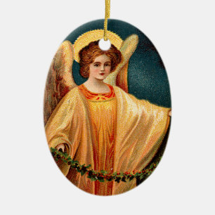 Old-fashioned Christmas, Angel Ceramic Tree Decoration