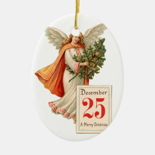 Old-fashioned Christmas, Angel Ceramic Tree Decoration