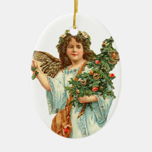 Old-fashioned Christmas, Angel Ceramic Tree Decoration