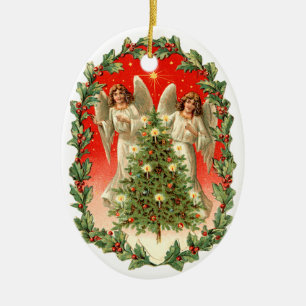 Old-fashioned Christmas, Angels Ceramic Tree Decoration
