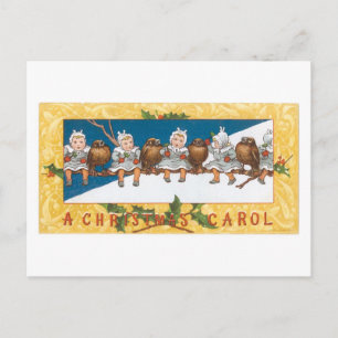 Old-fashioned Christmas, Babies Holiday Postcard