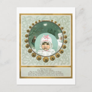 Old-fashioned Christmas, Baby Holiday Postcard