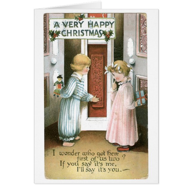 Old-fashioned Christmas, Boy & Girl (Front)