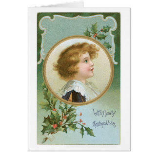Old-fashioned Christmas, Boy, Holly