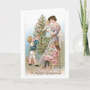 Old-fashioned Christmas, Famliy Holiday Card