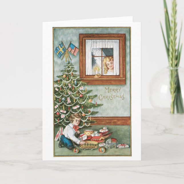 Old-fashioned Christmas Holiday Card (Front)