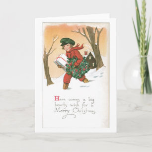 Old-fashioned Christmas Holiday Card