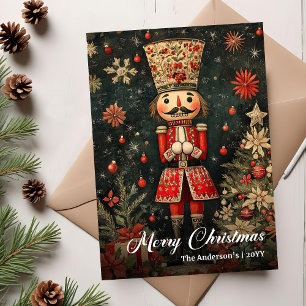 Old fashioned Christmas nutcracker cozy download Holiday Card