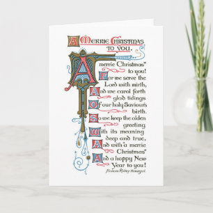 Old-fashioned Christmas, Old type Holiday Card