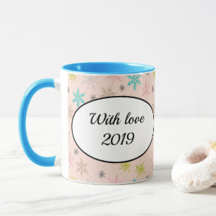 Old Fashioned Christmas Ornaments Hanging on Trees Mug