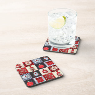 Old Fashioned Christmas Quilt Coaster