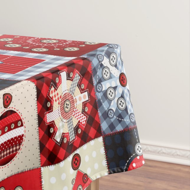 Old Fashioned Christmas Quilt Tablecloth (In Situ)