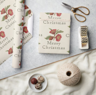 Old Fashioned Christmas Red & Green  Wrapping Paper