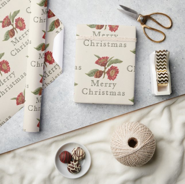 Old Fashioned Christmas Red & Green  Wrapping Paper (Crafts)